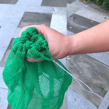 Nailoninė žvejybos tinklo laikymo rankinė — tankus tinklelis, be žiedų, sulankstoma, žvejybos įrangai