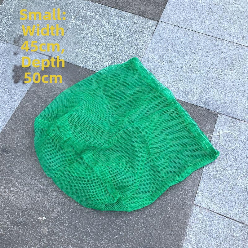 Nailoninė žvejybos tinklo laikymo rankinė — tankus tinklelis, be žiedų, sulankstoma, žvejybos įrangai