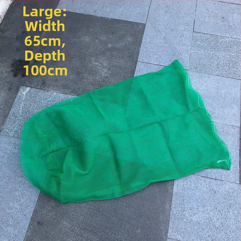 Nailoninė žvejybos tinklo laikymo rankinė — tankus tinklelis, be žiedų, sulankstoma, žvejybos įrangai