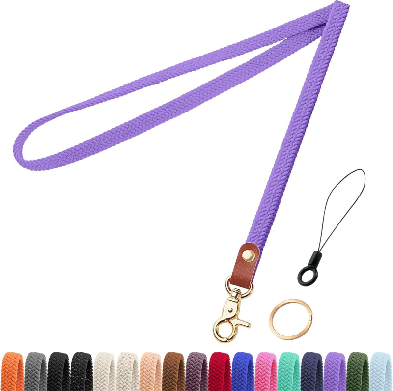 Nylonový šnúrkový popruh na mobil, pletený, unisex, kovová spona, možnosť potlače loga