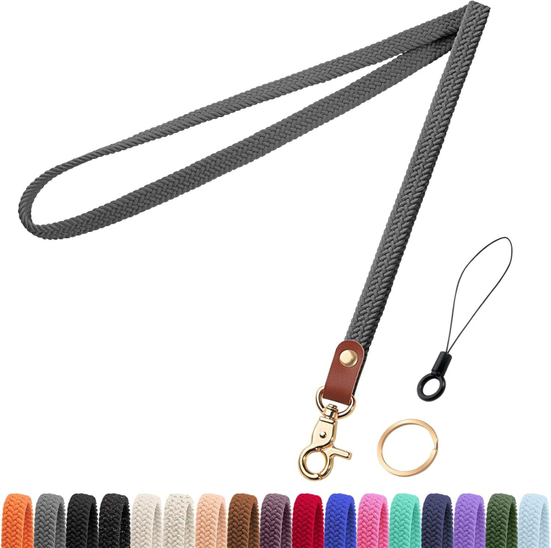 Nylonový šnúrkový popruh na mobil, pletený, unisex, kovová spona, možnosť potlače loga