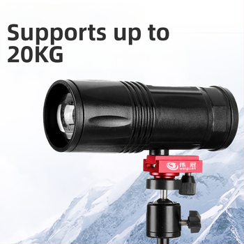 Rybárska lampa: základňa rýchleho uvoľnenia s pan/tilt adaptérom na statív (Značka Wei Guan; Materiál: hliníková zliatina; Pôvod: Čína)