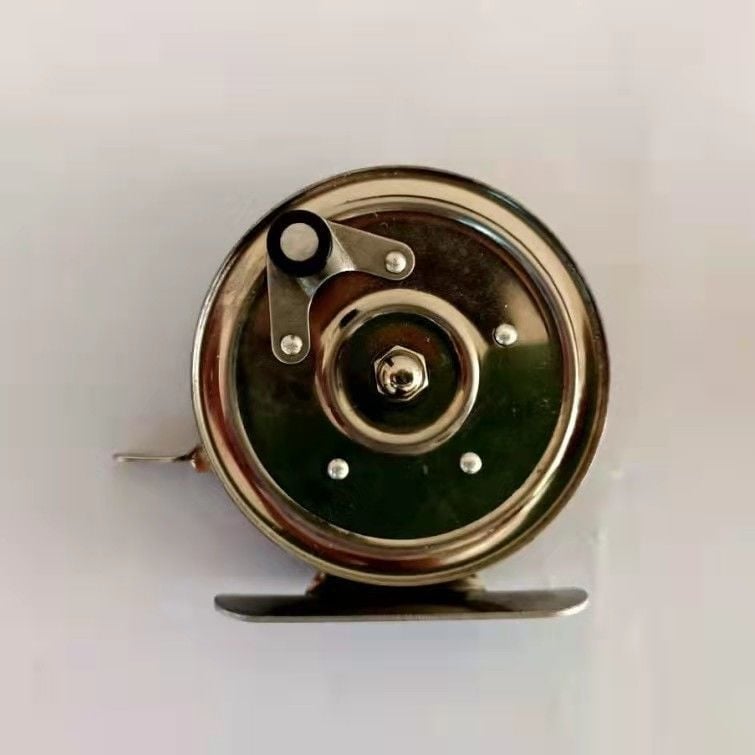 Nehrđajući čelični mulinet za ribolov na ledu – mini kompaktni mulinet s inverznom kočnicom