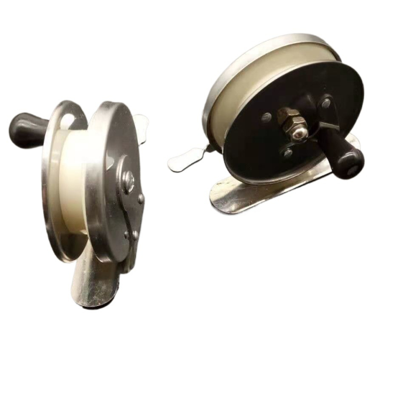 Nehrđajući čelični mulinet za ribolov na ledu – mini kompaktni mulinet s inverznom kočnicom