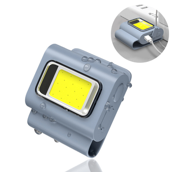 LED svjetiljka s magnetskim punjenjem i klipom za odjeću, silikonsko kućište, COB LED