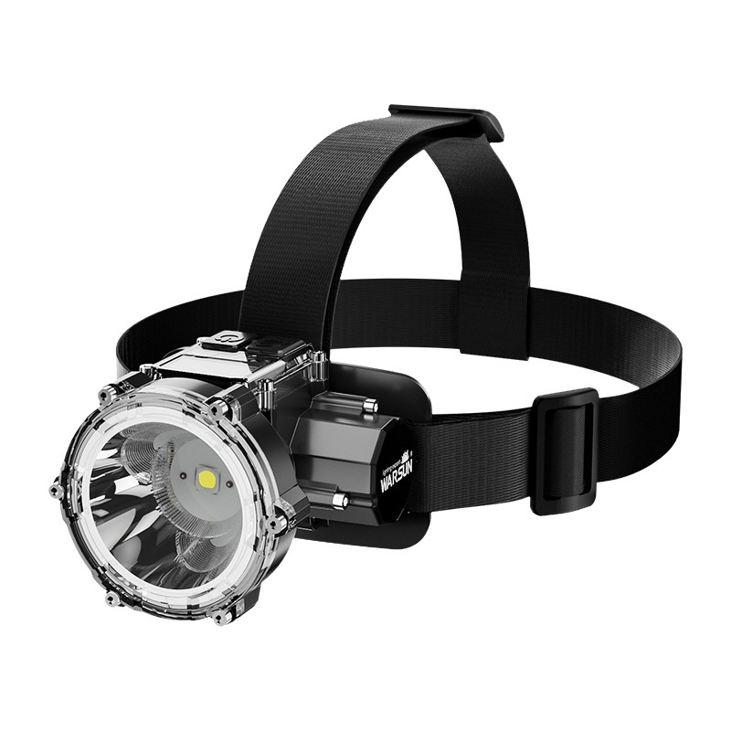 Walmon WE01 LED čelna lampica za noćni ribolov s klipom za kapu, punjiva, 5W, ABS kućište, domet do 500 m