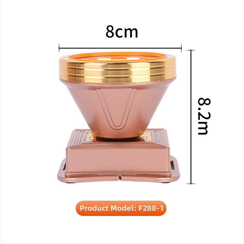 LED čelna lampa za kampiranje i noćni ribolov, litij baterija 1200 mAh, aluminij + plast, punjiva, LED izvor, domet 200–500 m