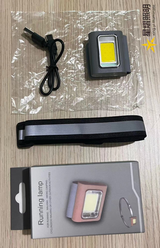 LED čelna svjetiljka s magnetskim punjenjem, COB silikon kućište, kopča za odjeću, 6W, 800 mAh baterija