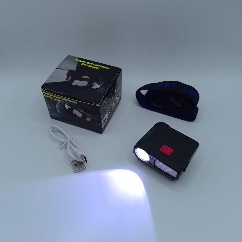 LED lampica za šešir s klipom i LED, punjiva, 5W, baterija 1200mAh, pogodna za kampiranje i noćni ribolov