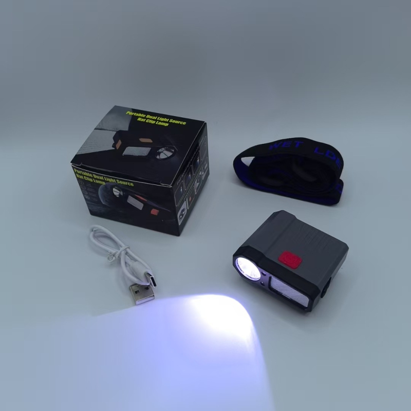 LED lampica za šešir s klipom i LED, punjiva, 5W, baterija 1200mAh, pogodna za kampiranje i noćni ribolov