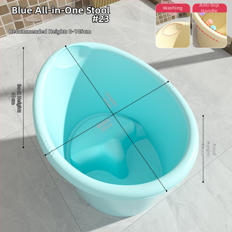 Plastmasas bērnu vannas trauks, ar ērtu sēdvietas dizainu, biezināta konstrukcija, mājas lietošanai.