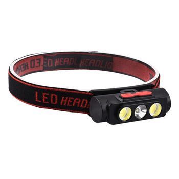 Čelová lampa na nočné rybárstvo s dvojitým LED zdrojom, USB nabíjanie, dosvit 100–200 m, ABS telo, odnímateľná hlava