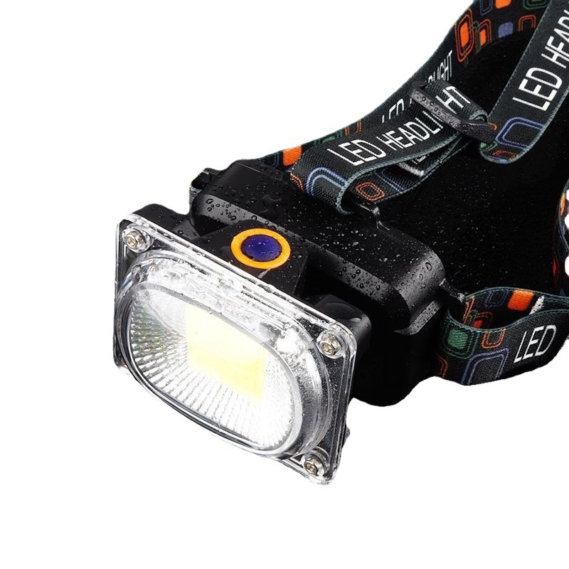 Napajana LED čelna lampica za kampiranje i ribolov, 1200 mAh, 10 W, domet 100–200 m, uključuje punjač