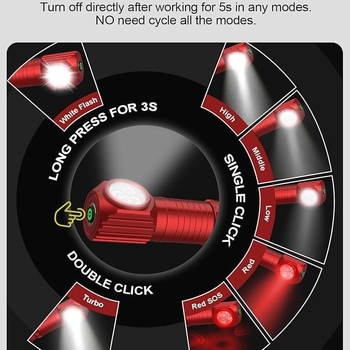 XINSITE LED фенер от алуминиев сплав, магнитен край, водоустойчив, преносим за къмпинг, 10W, 2000mAh, обхват над 500 м