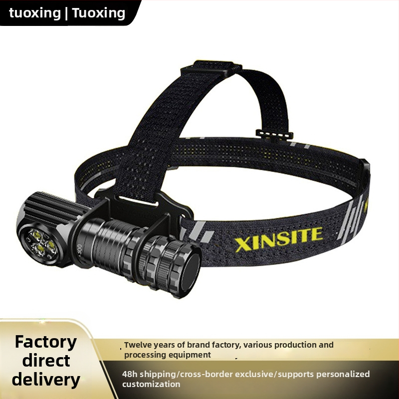 XINSITE LED baterka z hliníkovej zliatiny, magnetický chvost, vodeodolná, prenosná pre vonkajšie použitie, 10W, 2000mAh, dosah 500 m a viac
