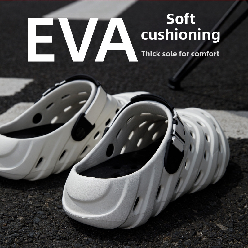 Pánske sandále EVA – horná a podrážka EVA, uzavretý prst, výška päty 3-4 cm, protišmykové, priedušné