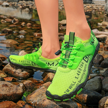Unisex Παπούτσια Νερού για Διαδρομές σε Ποτάμι, Γρήγορο Στέγνωμα, Διαπνέον Άνω από Δίκτυ, Αντιολισθητική Καουτσούκ Σόλα, EVA Μεσαία