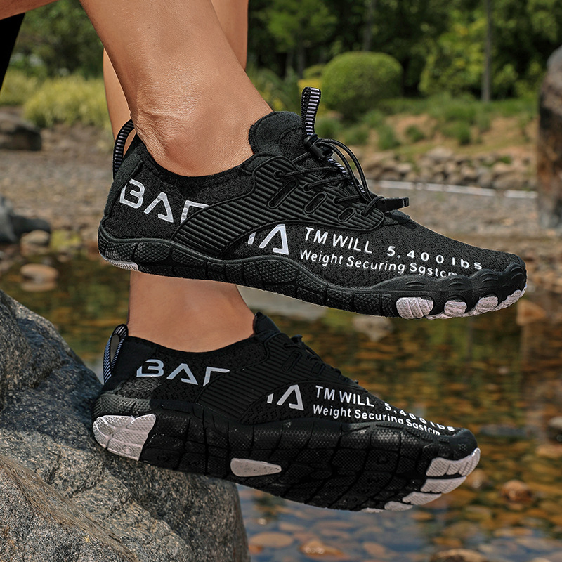 Unisex Παπούτσια Νερού για Διαδρομές σε Ποτάμι, Γρήγορο Στέγνωμα, Διαπνέον Άνω από Δίκτυ, Αντιολισθητική Καουτσούκ Σόλα, EVA Μεσαία