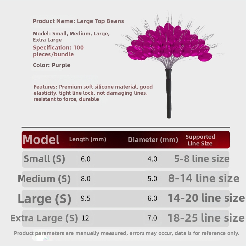 Silicone ovālas formas space beads makšķerēšanai ar bloķējošu lodīti, nebojā līniju, 100 gab.