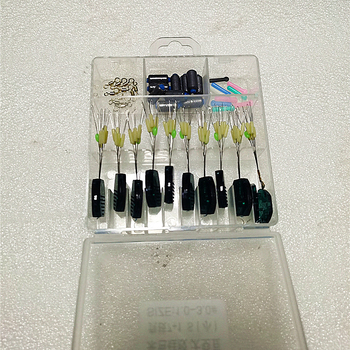 Bež boje silikonski Space Beads set 7+1 u kutiji za ribolov