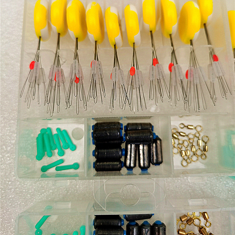 Bež boje silikonski Space Beads set 7+1 u kutiji za ribolov
