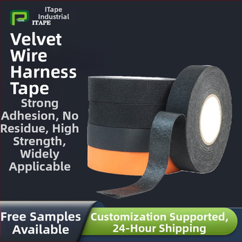 Kabeļu lente, ugunsdroša poliester audums, biezums 0,14 mm, ilgtermiņa izturība 160°C, īstermiņa 250°C, sērija Harness Tape