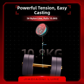 Slydimo linijos komplektas su paruoštu plūduriu, ilgam metimui, nailoninė pagrindinė linija 100 m rezervuarui