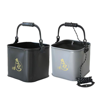 Galeată de pescuit cu mâner pentru exterior - impermeabilă, îngroșată, cu plasă și fermoar (Material: EVA)