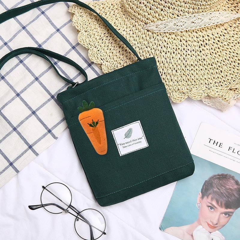 Geantă crossbody din pânză unisex, siluetă verticală pătrată, închidere cu fermoar, buzunar interior cu fermoar, buzunar interior tip patch, două bretele