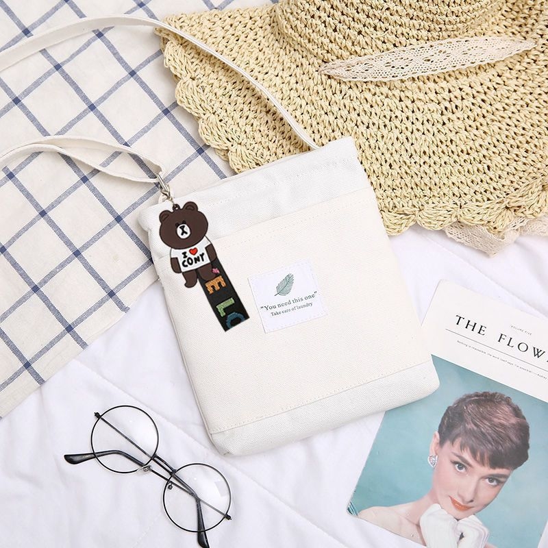 Geantă crossbody din pânză unisex, siluetă verticală pătrată, închidere cu fermoar, buzunar interior cu fermoar, buzunar interior tip patch, două bretele