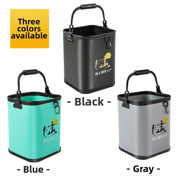 EVA medžiagos vandens kibiras gyvoms žuvims jūrų žvejybai, nešiojamas, atsparus vandeniui