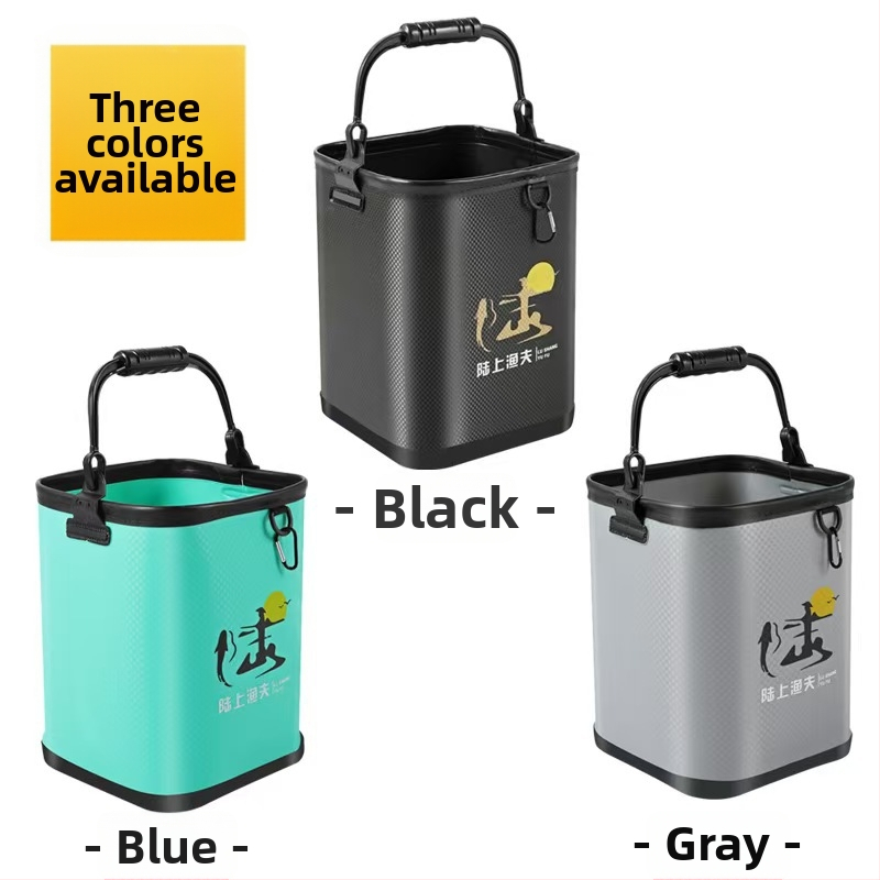 EVA medžiagos vandens kibiras gyvoms žuvims jūrų žvejybai, nešiojamas, atsparus vandeniui