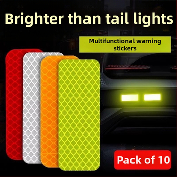 Etichetă reflectorizantă auto - PET, simbol de avertizare, autoadhezivă, potrivită pentru partea frontală, capota, portbagaj, plafon, geamuri și părțile laterale.