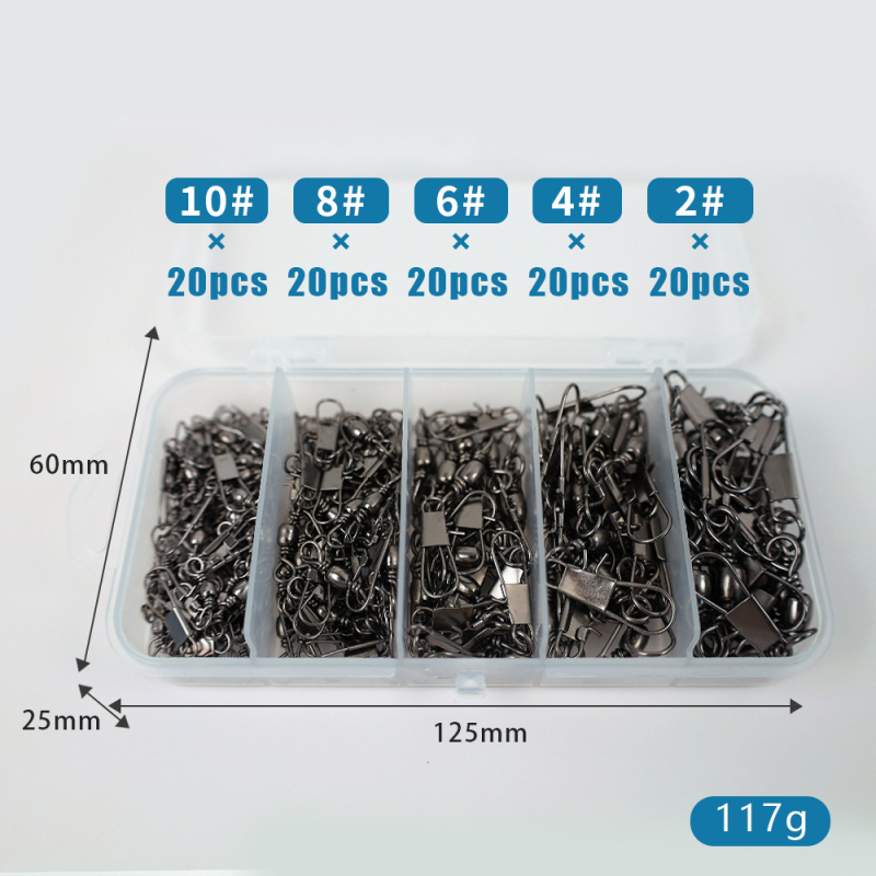 Swing Shark Conector metalic pentru undiță de pescuit cu inel pivotant întărit – pescuit în apă sărată