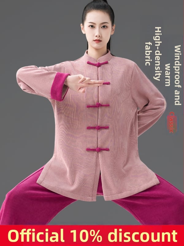 Taichi súprava, unisex, zimný model s fleecovou podšívkou, polyester-spandex zmes (97,5% polyester, 2,5% spandex), podšívka: polyester