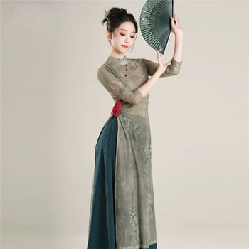 Uniszex kínai stílusú néptánc jelmez Chenille anyagból, spandex és poliészter, tavasz 2025