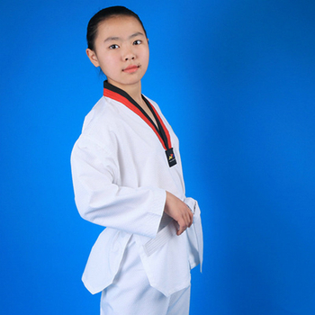 Taekwondo apģērbs bērniem un pieaugušajiem, kokvilnas maisījuma audums, iekšējā odere no kokvilnas, 1–2 cm tolerances, piemērots fitnesam, ķermeņa veidošanai un cīņas mākslām