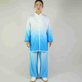 Tai Chi tréningový overal, unisex pre dospelých, jednofarebný vzor, 100% polyester, podšívka z mliekového hodvábu