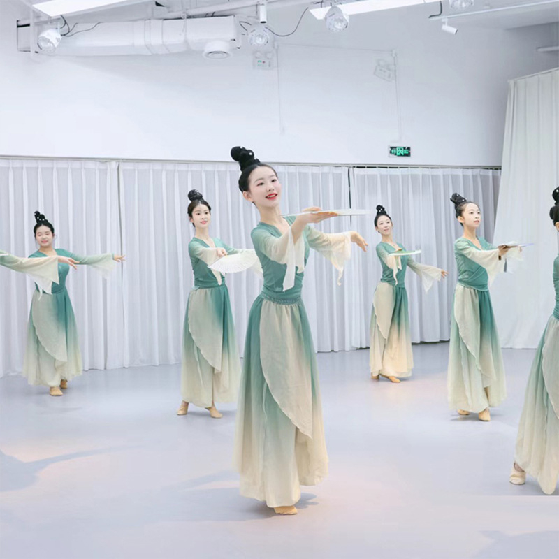 Női táncruha - folyó esésű poliészter elasztikus anyagú ruha színpadra, 18–24 évesek, 2023 nyár