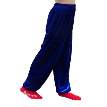 Pantaloni Tai Chi pentru copii, iarnă, din catifea, călduroși, exterior 95% poliester, căptușală 100% poliester, pentru Tai Chi, arte marțiale, alergare