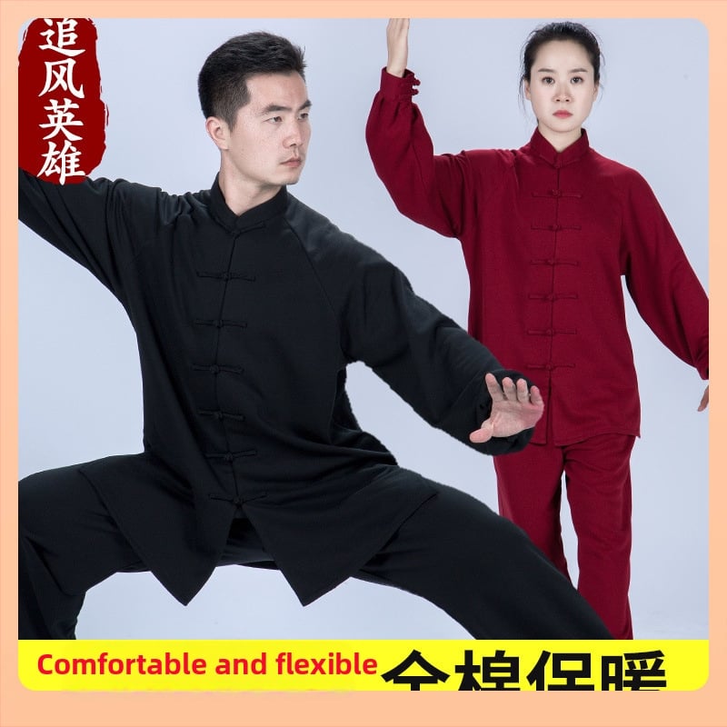 Taichi mikina na jeseň-zimu – unisex, 100% bavlna, jednoduchý vzor, pre Tai Chi cvičenie