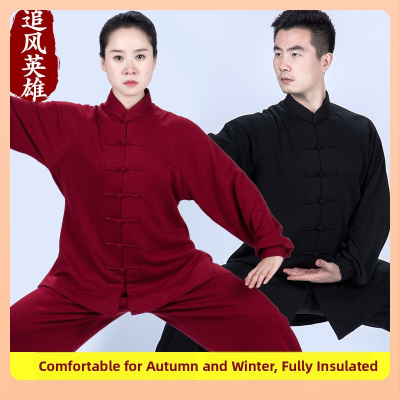 Taichi mikina na jeseň-zimu – unisex, 100% bavlna, jednoduchý vzor, pre Tai Chi cvičenie