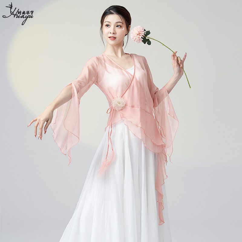 Etno tánc felső a színpadi előadáshoz — Tencel anyag, fő anyag: nylon, 2025 tavasz, eltérés 1–3 cm