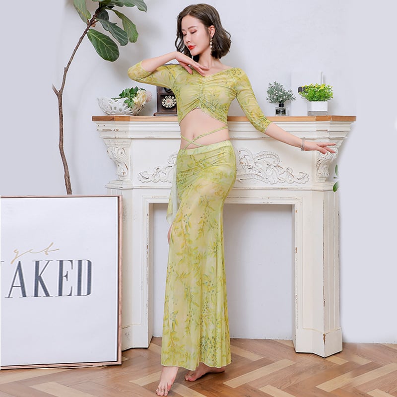 Has-tánc virágos hálós készlet — virágos mintázat, koreai ezüstszálas háló, spandex keverék, tavasz 2022, nőknek