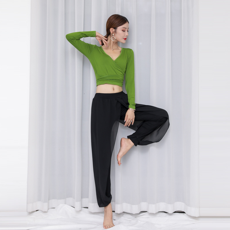 Női hosszú ujjú hastánc ruha — modal-pamut keverék hálópaneles kialakítás, 2023 tavasz kollekció