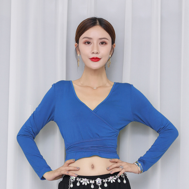 Női hosszú ujjú hastánc ruha — modal-pamut keverék hálópaneles kialakítás, 2023 tavasz kollekció