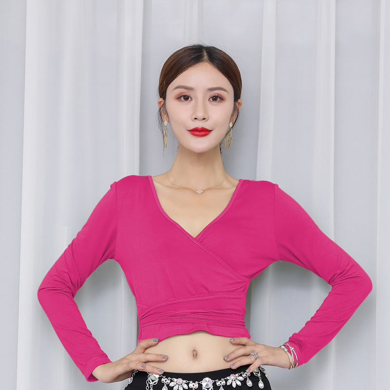 Női hosszú ujjú hastánc ruha — modal-pamut keverék hálópaneles kialakítás, 2023 tavasz kollekció