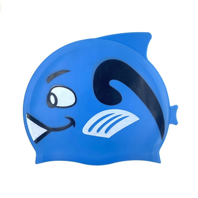 Taupo silikoninė plaukimo kepurė vaikams – mielas žuvies dizainas, atspari vandeniui, plaukimo įranga