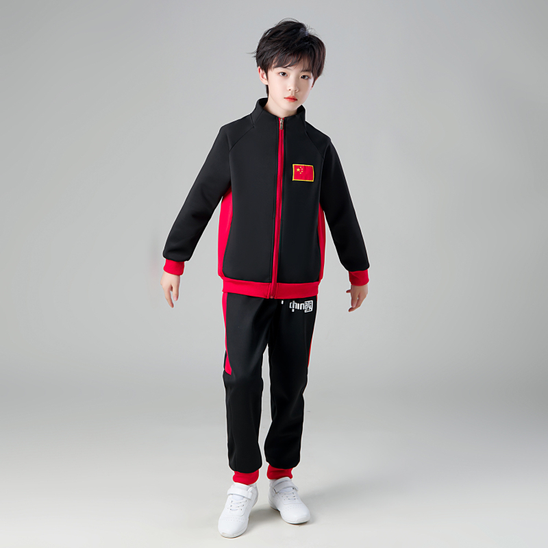 Dječja Sanda uniform za borilačke vještine, unisex, s printom, tkanina: južno-korejska svila; sastav: 95% poliester, 5% spandex; pogodna za trčanje, vožnju biciklom i trening borilačkih vještina