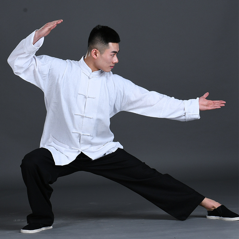 Lanena Tai Chi uniforma, dugi rukav, unisex, odjeća za borilačke vještine